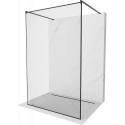 Mexen Kioto Walk In  montaj individual 140 x 200 cm, transparent/ negru   modelata 8 mm,  negru  - 800-140-002-70-70 Walk-In 467680 Mexen
