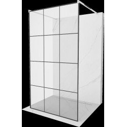 Mexen Kioto Walk In  montaj individual 110 x 200 cm, transparent/ negru   modelata 8 mm, chrom - 800-110-002-01-77 Walk-In 467680 Mexen
