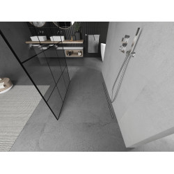 Mexen Kioto Walk In  montaj individual 120 x 200 cm, transparent/ negru   modelata 8 mm, chrom - 800-120-002-01-77