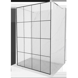 Mexen Kioto Walk In  montaj individual 130 x 200 cm, transparent/ negru   modelata 8 mm, chrom - 800-130-002-01-77 Walk-In 467680 Mexen
