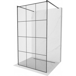 Mexen Kioto Walk In  montaj individual 120 x 200 cm, transparent/ negru   modelata 8 mm,  negru  - 800-120-002-70-77 Walk-In 467680 Mexen