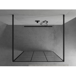 Mexen Kioto Walk In  montaj individual 120 x 200 cm, transparent/ negru   modelata 8 mm,  negru  - 800-120-002-70-77