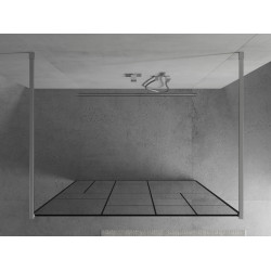 Mexen Kioto Walk In  montaj individual 100 x 200 cm, transparent/ negru   modelata 8 mm, chrom - 800-100-002-01-78