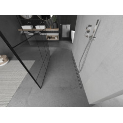 Mexen Kioto Walk In  montaj individual 120 x 200 cm, transparent/ negru   modelata 8 mm, chrom - 800-120-002-01-78