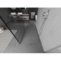 Mexen Kioto Walk In  montaj individual 120 x 200 cm, transparent/ negru   modelata 8 mm, chrom - 800-120-002-01-78