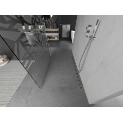 Mexen Kioto Walk In  montaj individual 110 x 200 cm, transparent/alb  modelata 8 mm, chrom - 800-110-002-01-85