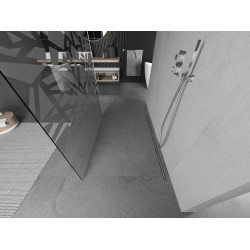 Mexen Kioto Walk In  montaj individual 120 x 200 cm, transparent/alb  modelata 8 mm, chrom - 800-120-002-01-85