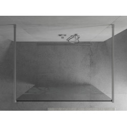 Mexen Kioto Walk In  montaj individual 130 x 200 cm, transparent/alb  modelata 8 mm, chrom - 800-130-002-01-85