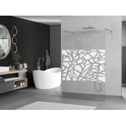 Mexen Kioto Walk In  montaj individual 130 x 200 cm, transparent/alb  modelata 8 mm, chrom - 800-130-002-01-85