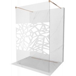 Mexen Kioto Walk In  montaj individual 120 x 200 cm, transparent/alb  modelata 8 mm,  rose auriu - 800-120-002-60-85 Walk-In 467680 Mexen