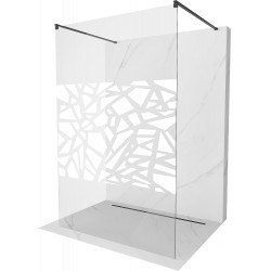 Mexen Kioto Walk In  montaj individual 100 x 200 cm, transparent/alb  modelata 8 mm,  negru  - 800-100-002-70-85 Walk-In 467680 Mexen