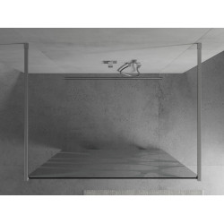 Mexen Kioto Walk In  montaj individual 100 x 200 cm, transparent/alb  modelata 8 mm, chrom - 800-100-002-01-97