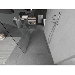 Mexen Kioto Walk In  montaj individual 100 x 200 cm, transparent/alb  modelata 8 mm, chrom - 800-100-002-01-97