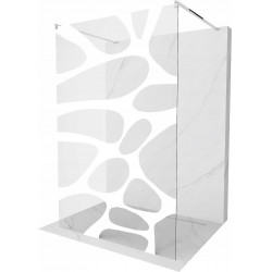 Mexen Kioto Walk In  montaj individual 110 x 200 cm, transparent/alb  modelata 8 mm, chrom - 800-110-002-01-97