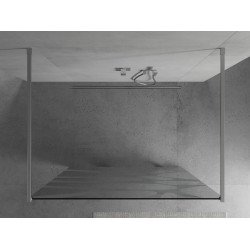 Mexen Kioto Walk In  montaj individual 140 x 200 cm, transparent/alb  modelata 8 mm, chrom - 800-140-002-01-97