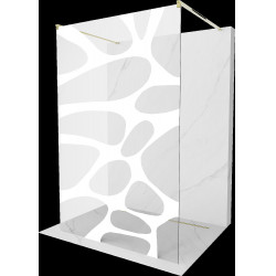 Mexen Kioto Walk In  montaj individual 110 x 200 cm, transparent/alb  modelata 8 mm,  auriu  - 800-110-002-50-97 Walk-In 467680 Mexen