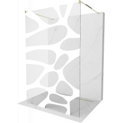 Mexen Kioto Walk In  montaj individual 120 x 200 cm, transparent/alb  modelata 8 mm,  auriu  - 800-120-002-50-97 Walk-In 467680 Mexen