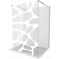 Mexen Kioto Walk In  montaj individual 110 x 200 cm, transparent/alb  modelata 8 mm,  rose auriu - 800-110-002-60-97 Walk-In 467680 Mexen