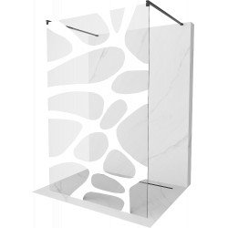 Mexen Kioto Walk In  montaj individual 100 x 200 cm, transparent/alb  modelata 8 mm,  negru  - 800-100-002-70-97 Walk-In 467680 Mexen