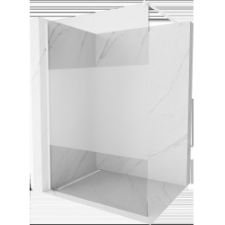 Mexen Kioto Walk In 110 x 200 cm, transparent/satin 8 mm,  alb  - 800-110-101-20-35 Walk-In 467680 Mexen