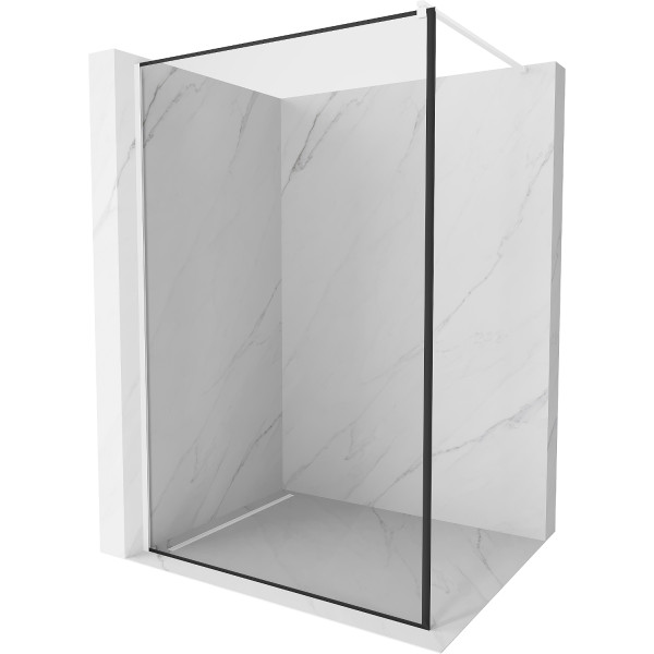 Mexen Kioto Walk In 70 x 200 cm, transparent/ negru   modelata 8 mm,  alb  - 800-070-101-20-70