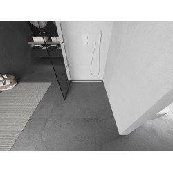 Mexen Kioto Walk In 70 x 200 cm, transparent/ negru   modelata 8 mm,  alb  - 800-070-101-20-77