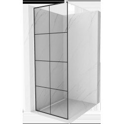 Mexen Kioto Walk In 70 x 200 cm, transparent/ negru   modelata 8 mm,  alb  - 800-070-101-20-77