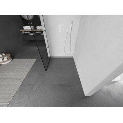 Mexen Kioto Walk In 80 x 200 cm, transparent/ negru   modelata 8 mm,  alb  - 800-080-101-20-77