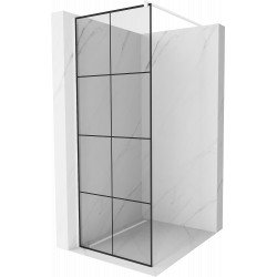 Mexen Kioto Walk In 80 x 200 cm, transparent/ negru   modelata 8 mm,  alb  - 800-080-101-20-77 Walk-In 467680 Mexen