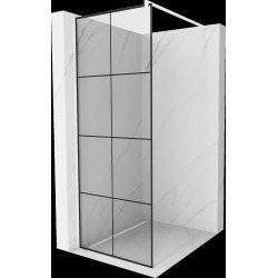 Mexen Kioto Walk In 90 x 200 cm, transparent/ negru   modelata 8 mm,  alb  - 800-090-101-20-77 Walk-In 467680 Mexen
