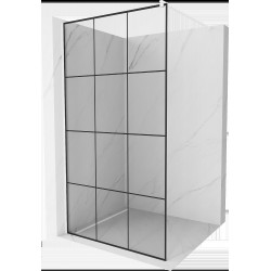 Mexen Kioto Walk In 110 x 200 cm, transparent/ negru   modelata 8 mm,  alb  - 800-110-101-20-77 Walk-In 467680 Mexen