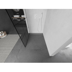 Mexen Kioto Walk In 110 x 200 cm, transparent/ negru   modelata 8 mm,  alb  - 800-110-101-20-77