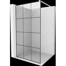 Mexen Kioto Walk In 120 x 200 cm, transparent/ negru   modelata 8 mm,  alb  - 800-120-101-20-77 Walk-In 467680 Mexen