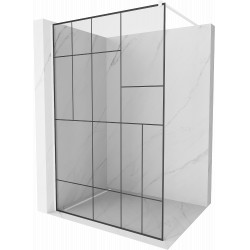 Kioto Walk In 110 x 200 cm, transparent/ negru   modelata 8 mm,  alb  - 800-110-101-20-78 Walk-In 467680 Mexen