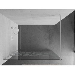 Mexen Kioto Walk In 80 x 200 cm, transparent/alb  modelata 8 mm,  alb  - 800-080-101-20-85