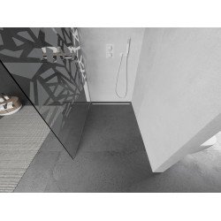 Mexen Kioto Walk In 100 x 200 cm, transparent/alb  modelata 8 mm,  alb  - 800-100-101-20-85