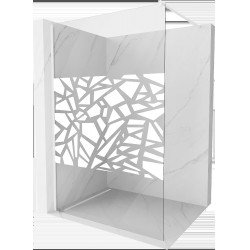 Mexen Kioto Walk In 110 x 200 cm, transparent/alb  modelata 8 mm,  alb  - 800-110-101-20-85 Walk-In 467680 Mexen