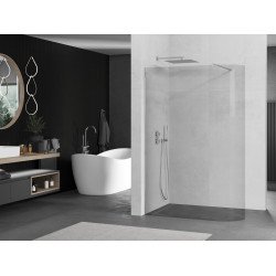 Mexen Kioto Walk In rotunjite 100 x 200 cm, transparent 8 mm, chrom - 800-100-101-01-06