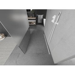 Mexen Kioto Walk In  montaj individual 110 x 200 cm, transparent/satin 8 mm,  alb  - 800-110-002-20-35