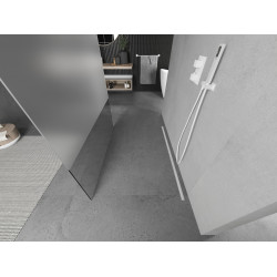 Mexen Kioto Walk In  montaj individual 120 x 200 cm, transparent/satin 8 mm,  alb  - 800-120-002-20-35