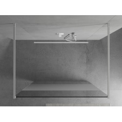 Mexen Kioto Walk In  montaj individual 140 x 200 cm, transparent/satin 8 mm,  alb  - 800-140-002-20-35