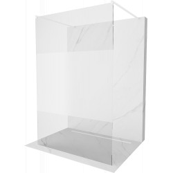 Mexen Kioto Walk In  montaj individual 140 x 200 cm, transparent/satin 8 mm,  alb  - 800-140-002-20-35 Walk-In 467680 Mexen