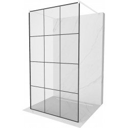 Mexen Kioto Walk In  montaj individual 100 x 200 cm, transparent/ negru   modelata 8 mm,  alb  - 800-100-002-20-77 Walk-In 467680 Mexen