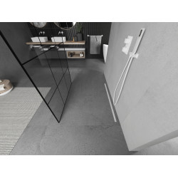 Mexen Kioto Walk In  montaj individual 100 x 200 cm, transparent/ negru   modelata 8 mm,  alb  - 800-100-002-20-77