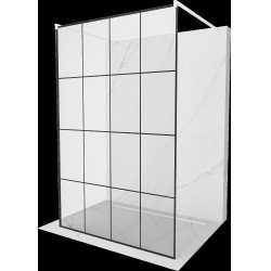 Mexen Kioto Walk In  montaj individual 140 x 200 cm, transparent/ negru   modelata 8 mm,  alb  - 800-140-002-20-77 Walk-In 467680 Mexen