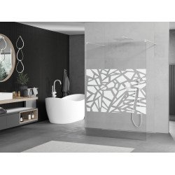 Mexen Kioto Walk In  montaj individual 120 x 200 cm, transparent/alb  modelata 8 mm,  alb  - 800-120-002-20-85