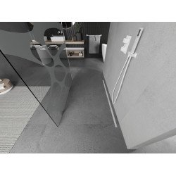 Mexen Kioto Walk In  montaj individual 140 x 200 cm, transparent/alb  modelata 8 mm,  alb  - 800-140-002-20-97