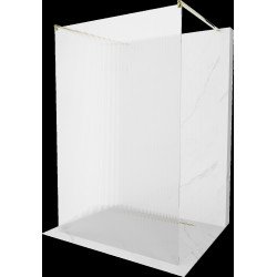 Mexen Kioto Walk In  montaj individual 100 x 200 cm, pr??ki 8 mm,  auriu  - 800-100-002-50-09 Walk-In 467680 Mexen