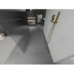 Mexen Kioto Walk In  montaj individual 140 x 200 cm, pr??ki 8 mm,  auriu  - 800-140-002-50-09
