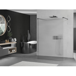 Mexen Kioto Walk In  montaj individual 100 x 200 cm, pr??ki 8 mm,  negru  - 800-100-002-70-09